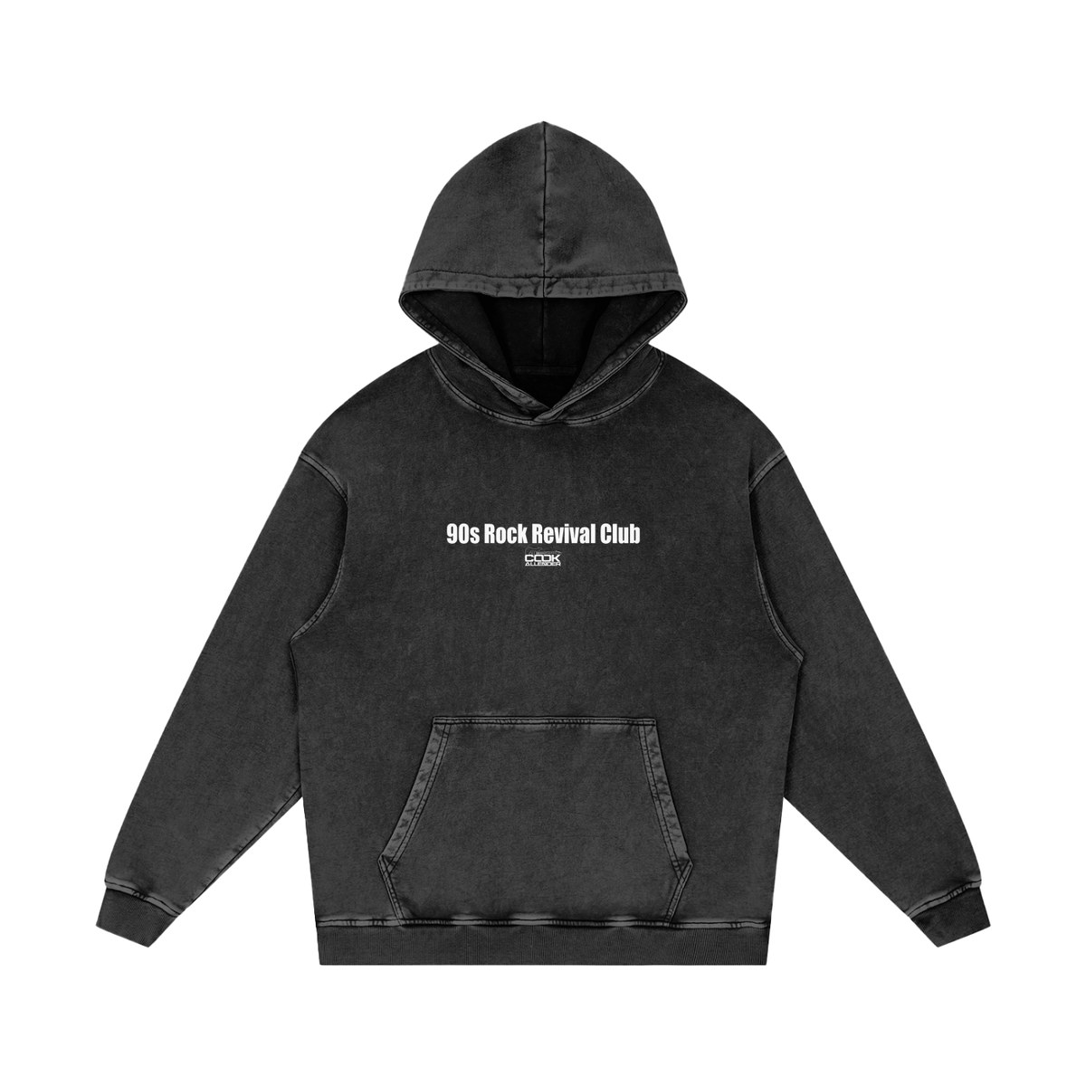 90s Rock Revival Heavyweight Washed Hoodie